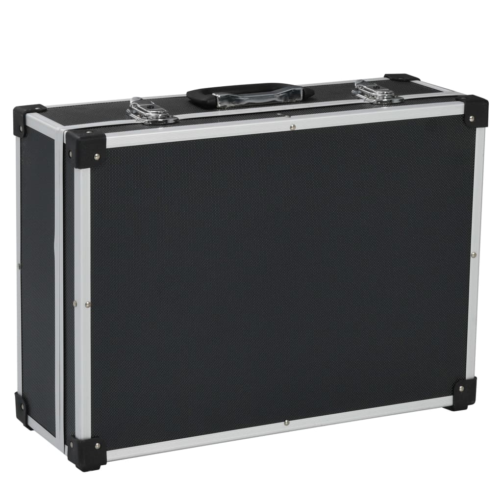 Valigetta Per Attrezzi 46X33X16 Cm Nera In Alluminio