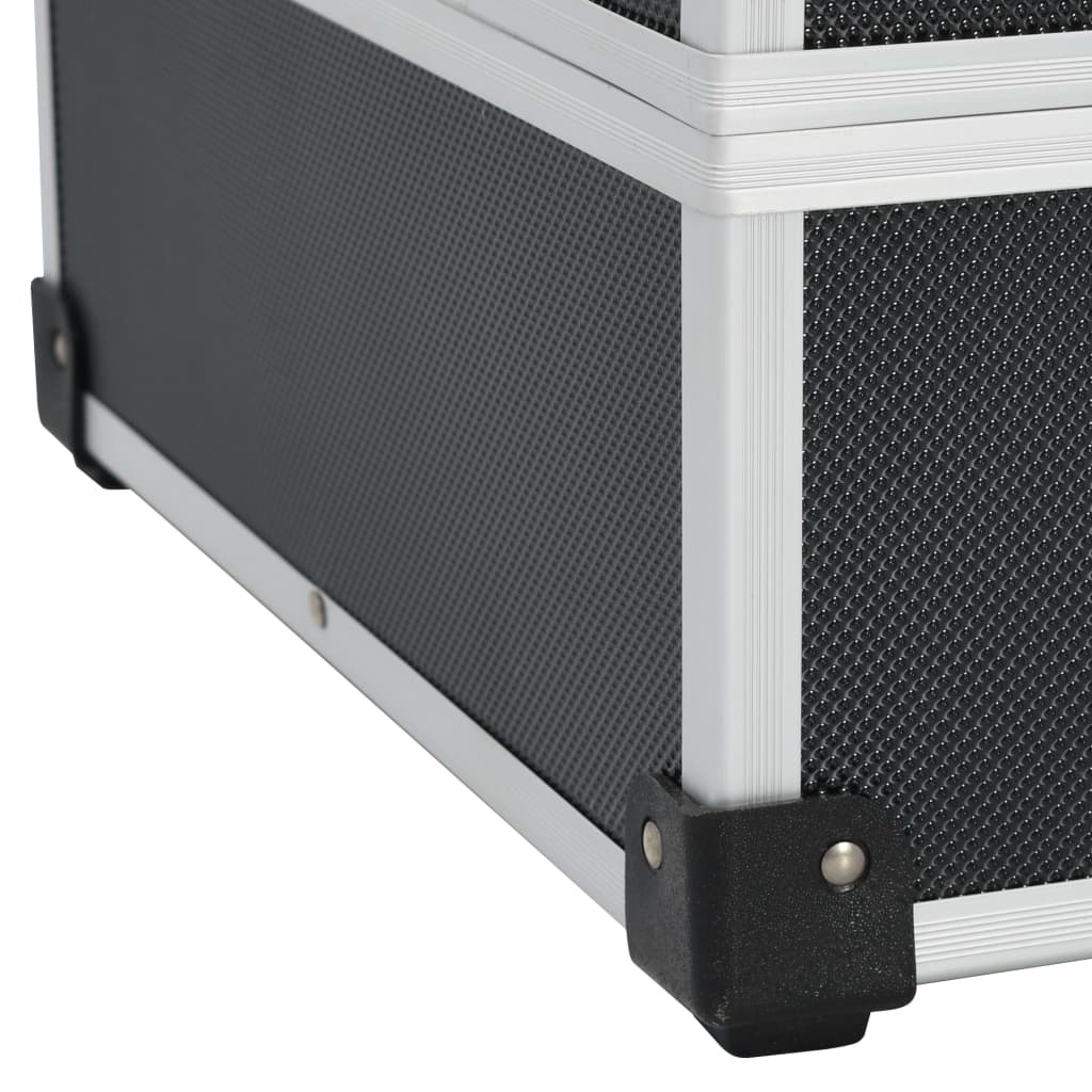 Valigetta Per Attrezzi 46X33X16 Cm Nera In Alluminio