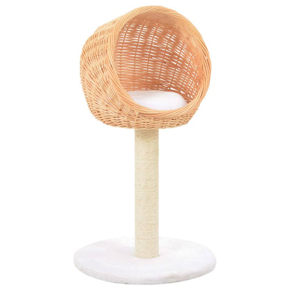 Albero Per Gatti Con Tiragraffi In Legno Di Salice Naturale