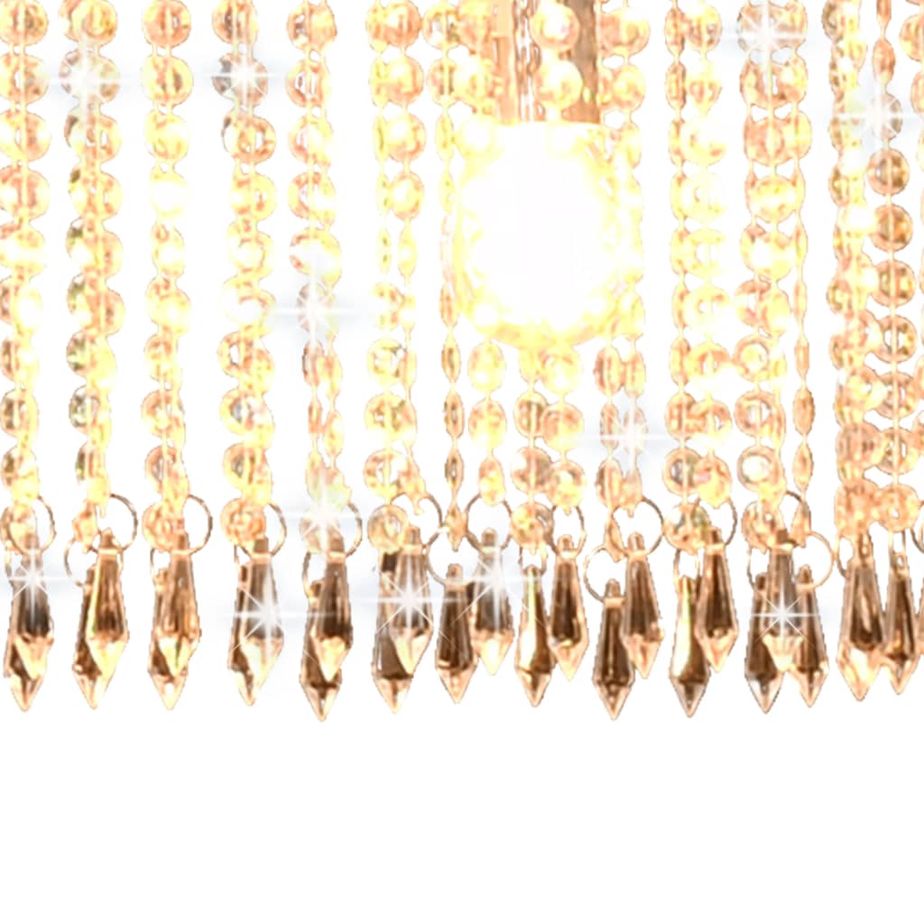Lampadario Con Perle Di Cristallo Argento 104 Cm E14