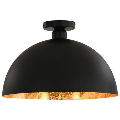 Lampadari 2 Pz Nero E Oro Semi-Sferici E27