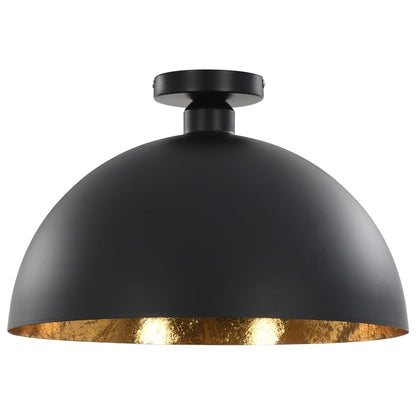 Lampadari 2 Pz Nero E Oro Semi-Sferici E27