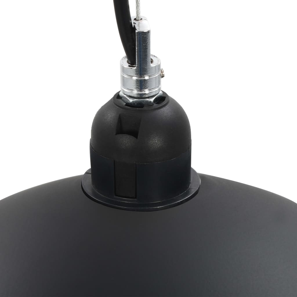 Lampadari 2 Pz Nero E Oro Semi-Sferici E27