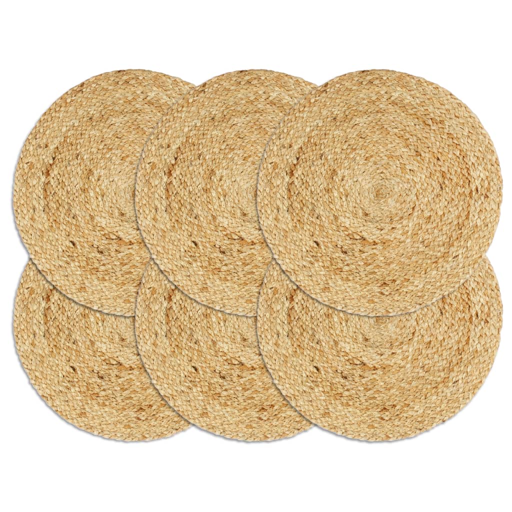 Tovagliette 6 Pz Naturale Neutro 38 Cm Rotonde In