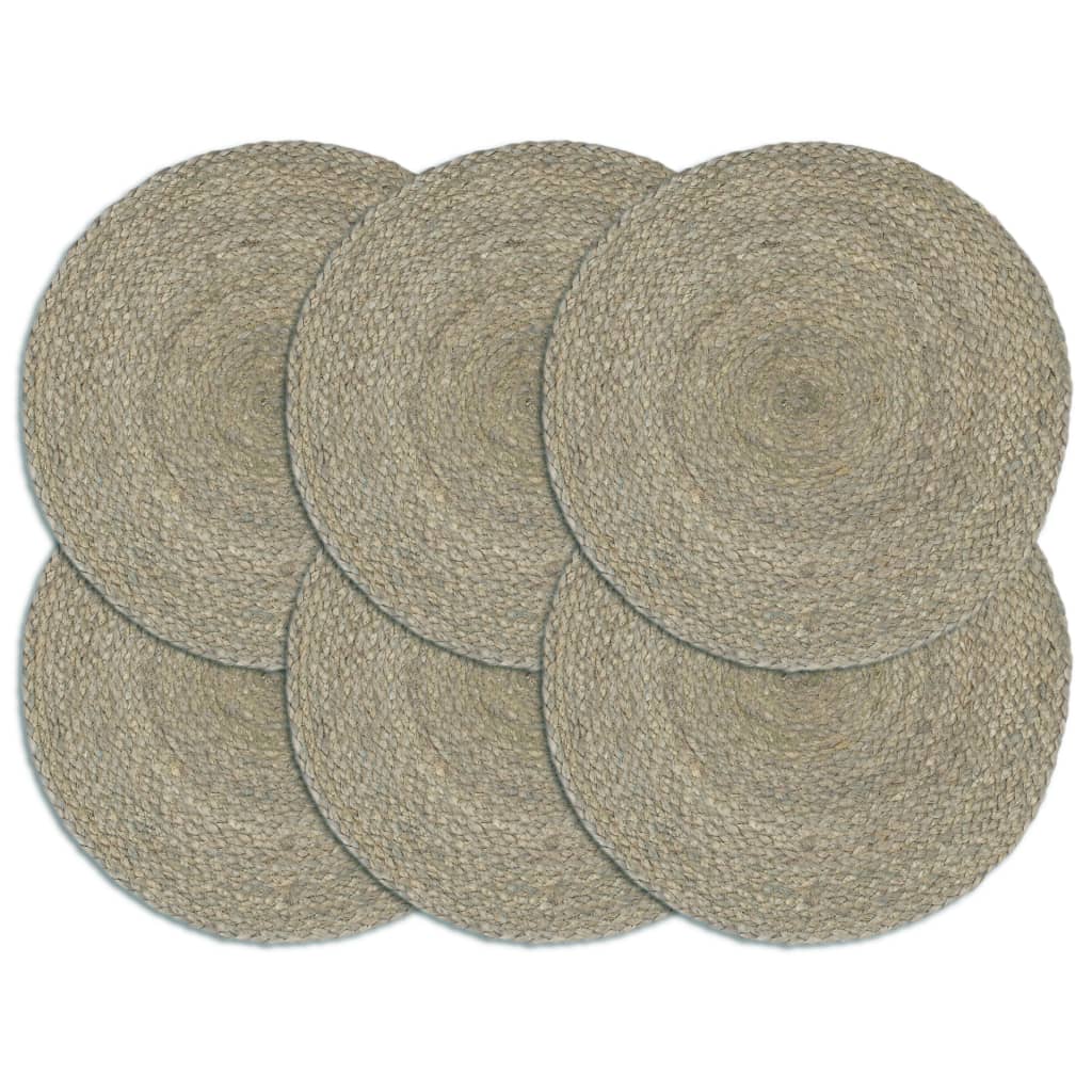 Tovagliette 6 Pz Naturale Neutro 38 Cm Rotonde In