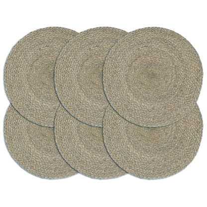 Tovagliette 6 Pz Naturale Neutro 38 Cm Rotonde In