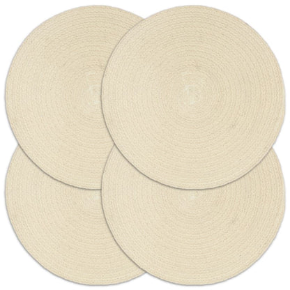 Tovagliette 6 Pz Naturale Neutro 38 Cm Rotonde In