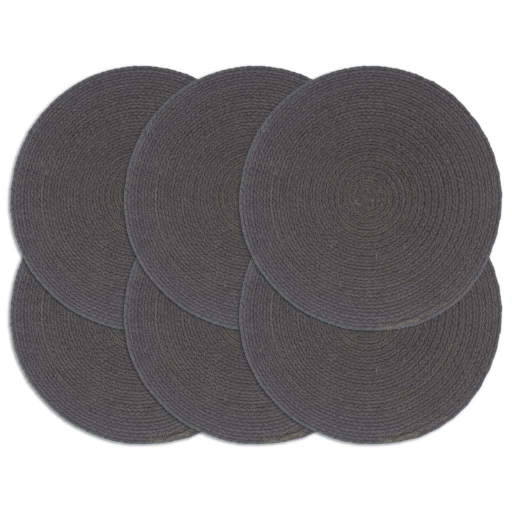 Tovagliette 6 Pz Naturale Neutro 38 Cm Rotonde In