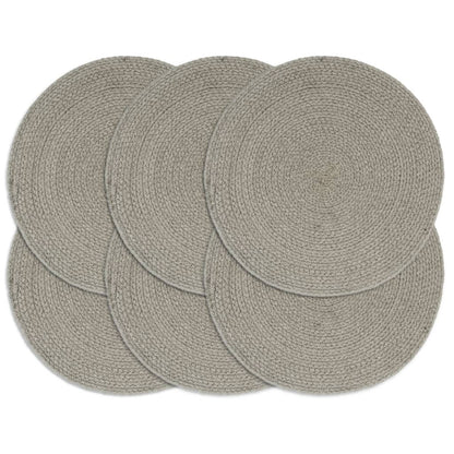 Tovagliette 6 Pz Naturale Neutro 38 Cm Rotonde In