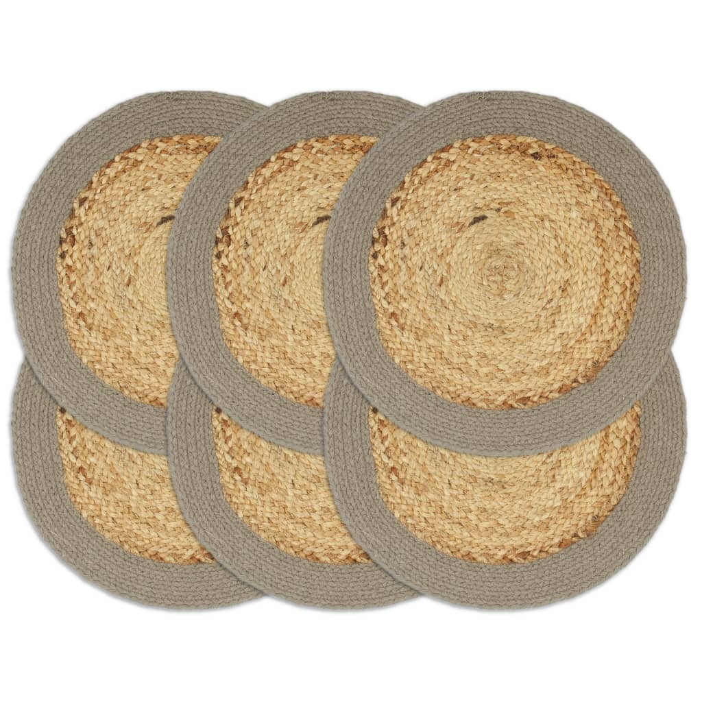 Tovagliette 6 Pz Naturale Neutro 38 Cm Rotonde In