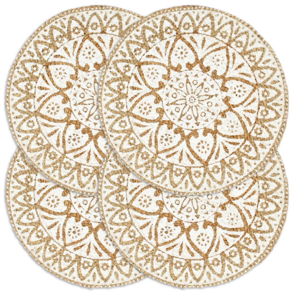 Tovagliette 6 Pz Naturale Neutro 38 Cm Rotonde In