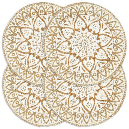 Tovagliette 6 Pz Naturale Neutro 38 Cm Rotonde In