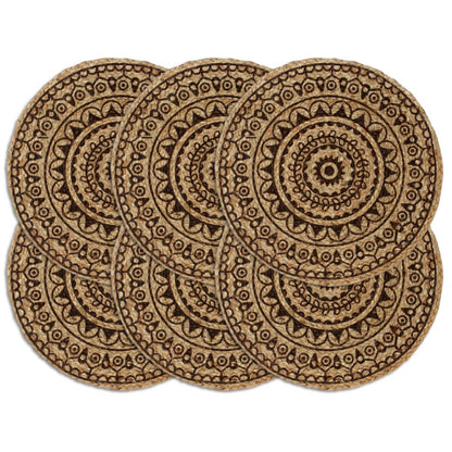 Tovagliette 6 Pz Naturale Neutro 38 Cm Rotonde In
