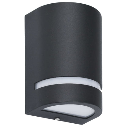 Lampade Da Parete Da Esterno 2 Pz 35 W Nere Semicircolari