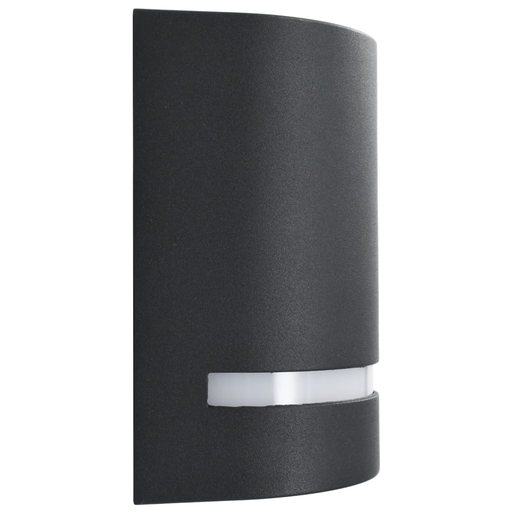 Lampade Da Parete Da Esterno 2 Pz 35 W Nere Semicircolari