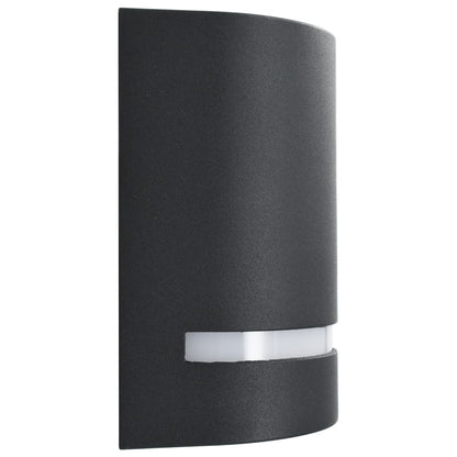 Lampade Da Parete Da Esterno 2 Pz 35 W Nere Semicircolari