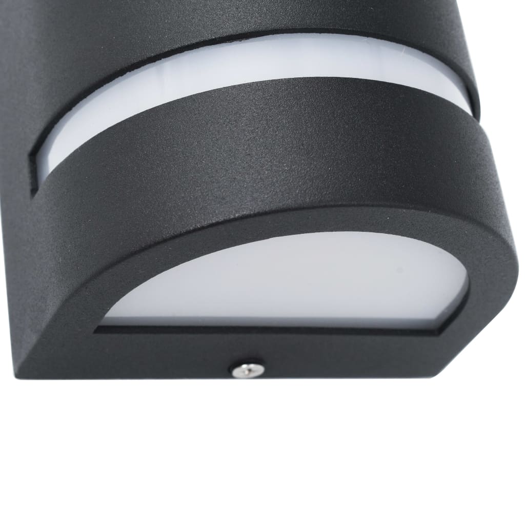 Lampade Da Parete Da Esterno 2 Pz 35 W Nere Semicircolari