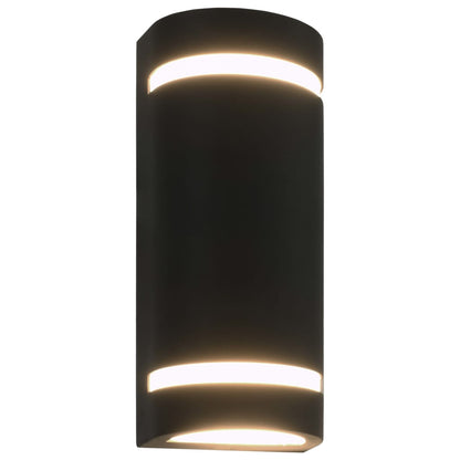 Lampade Da Parete Da Esterno 2 Pz 35 W Nere Semicircolari