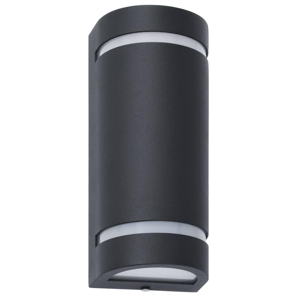 Lampade Da Parete Da Esterno 2 Pz 35 W Nere Semicircolari