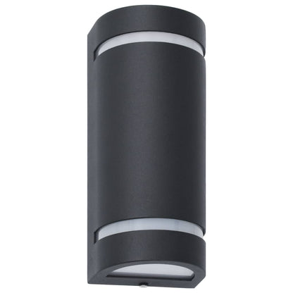 Lampade Da Parete Da Esterno 2 Pz 35 W Nere Semicircolari