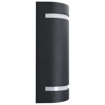 Lampade Da Parete Da Esterno 2 Pz 35 W Nere Semicircolari