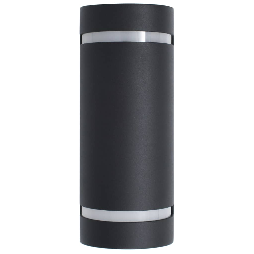Lampade Da Parete Da Esterno 2 Pz 35 W Nere Semicircolari