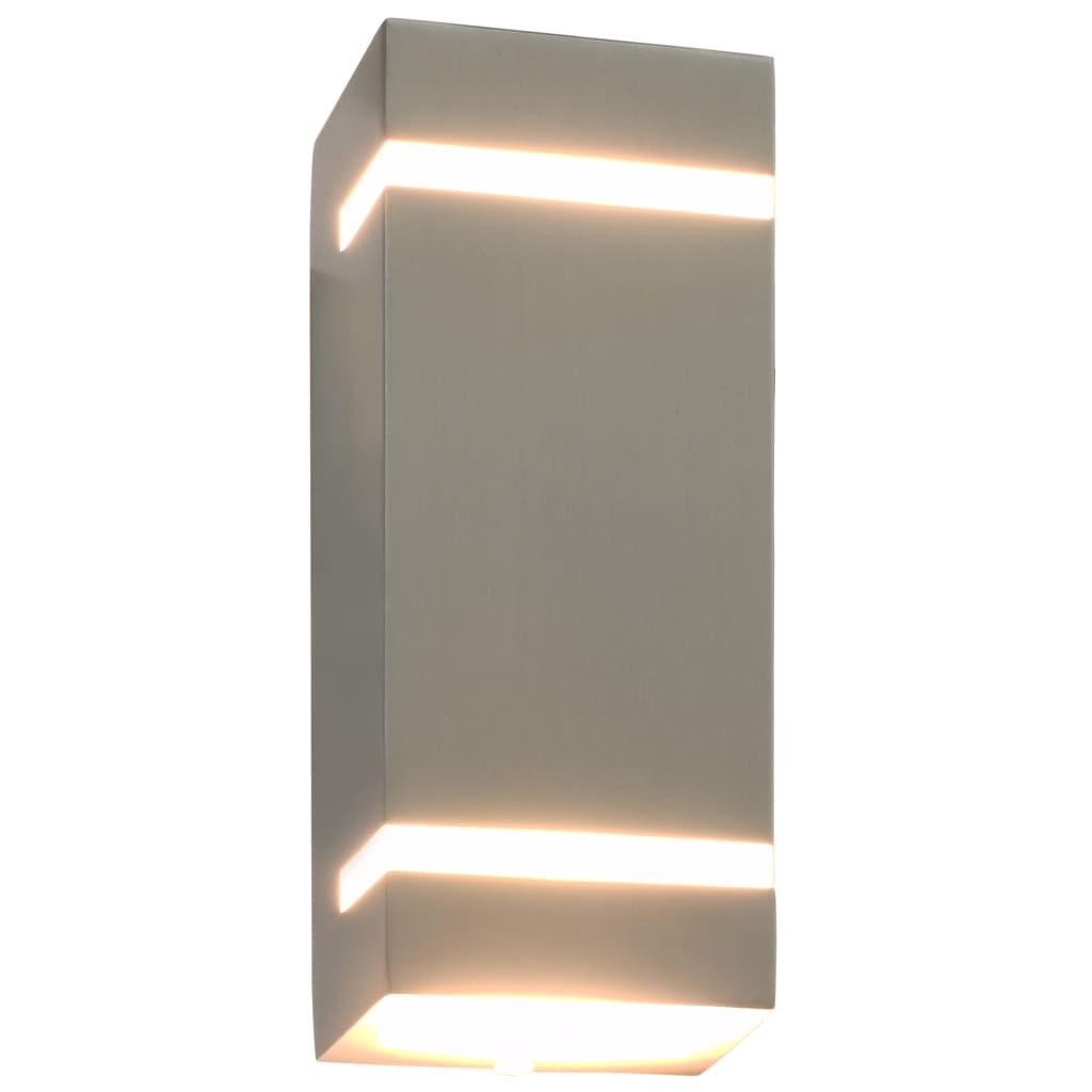 Lampade Da Parete Da Esterno 2 Pz 35 W Rettangolari Argento