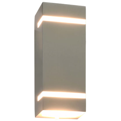 Lampade Da Parete Da Esterno 2 Pz 35 W Rettangolari Argento