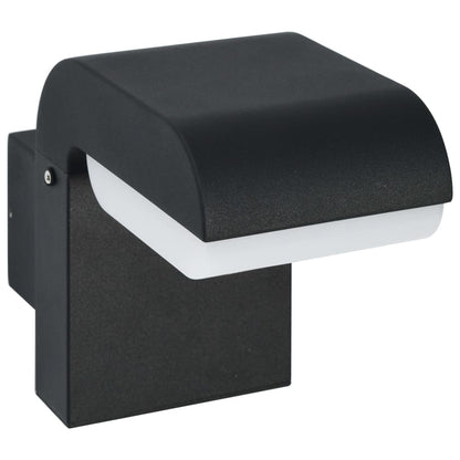 Lampada Da Parete Da Esterno A Led 9 W Nera Ovale