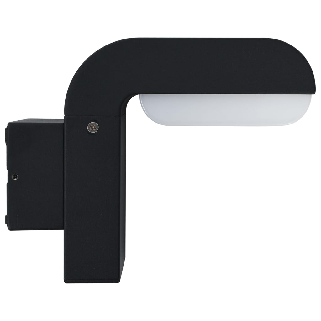 Lampada Da Parete Da Esterno A Led 9 W Nera Ovale