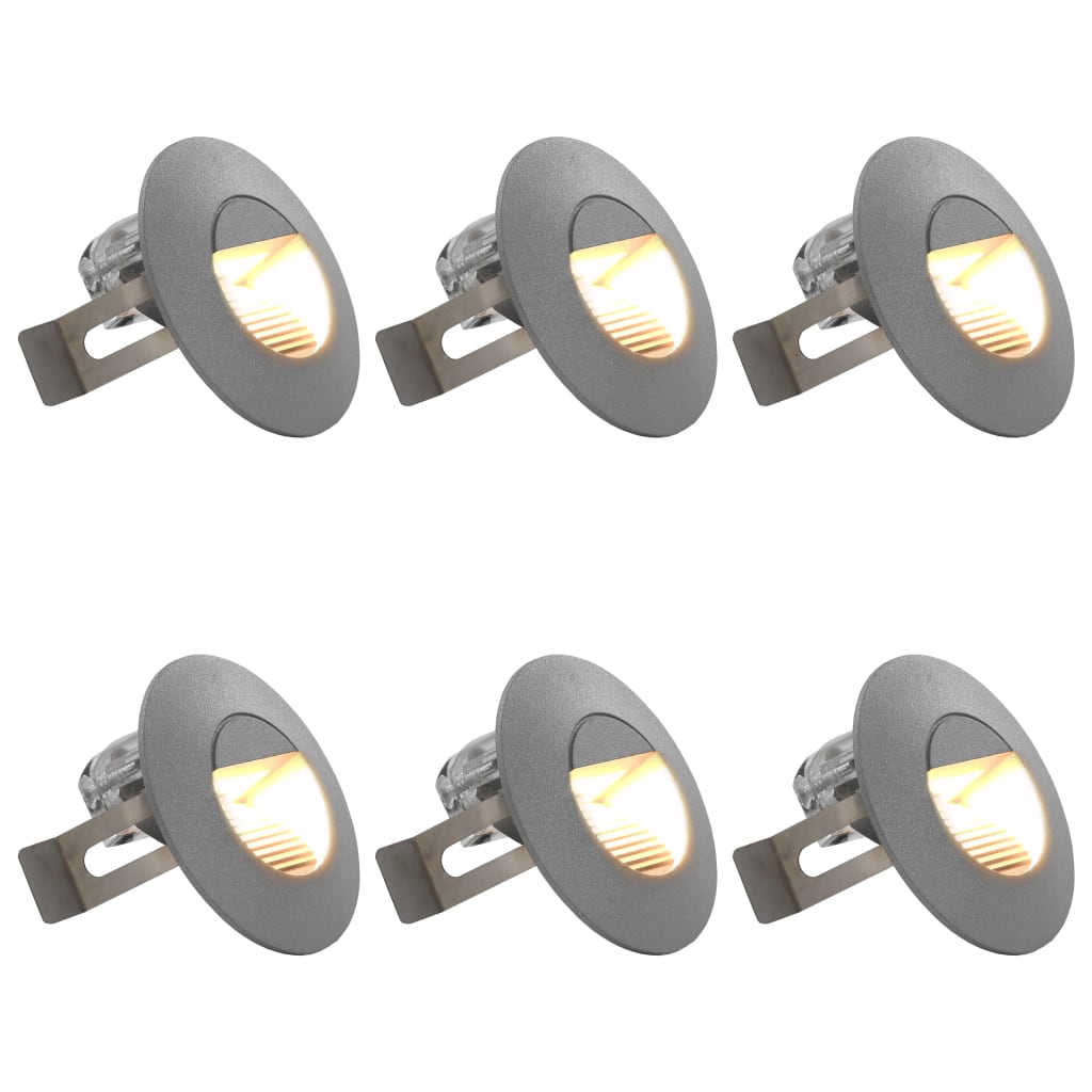 Lampade Da Parete Da Esterno A Led 6 Pz 5 W Argento Quadrate