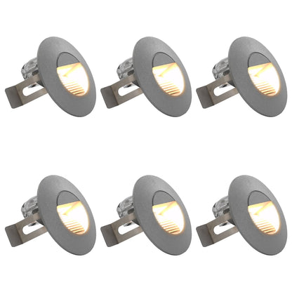 Lampade Da Parete Da Esterno A Led 6 Pz 5 W Argento Quadrate