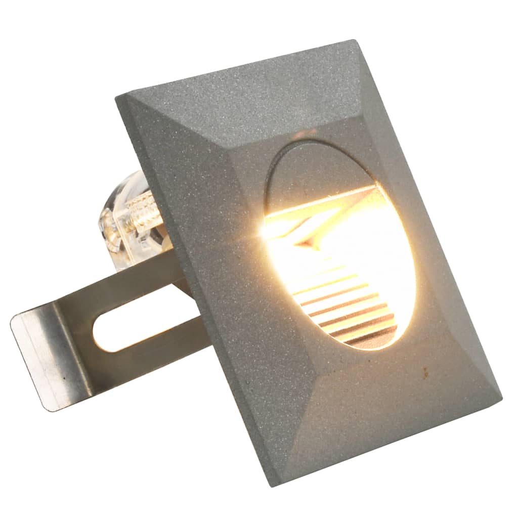 Lampade Da Parete Da Esterno A Led 6 Pz 5 W Argento Quadrate