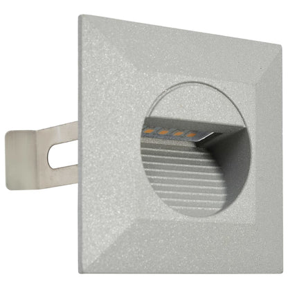 Lampade Da Parete Da Esterno A Led 6 Pz 5 W Argento Quadrate