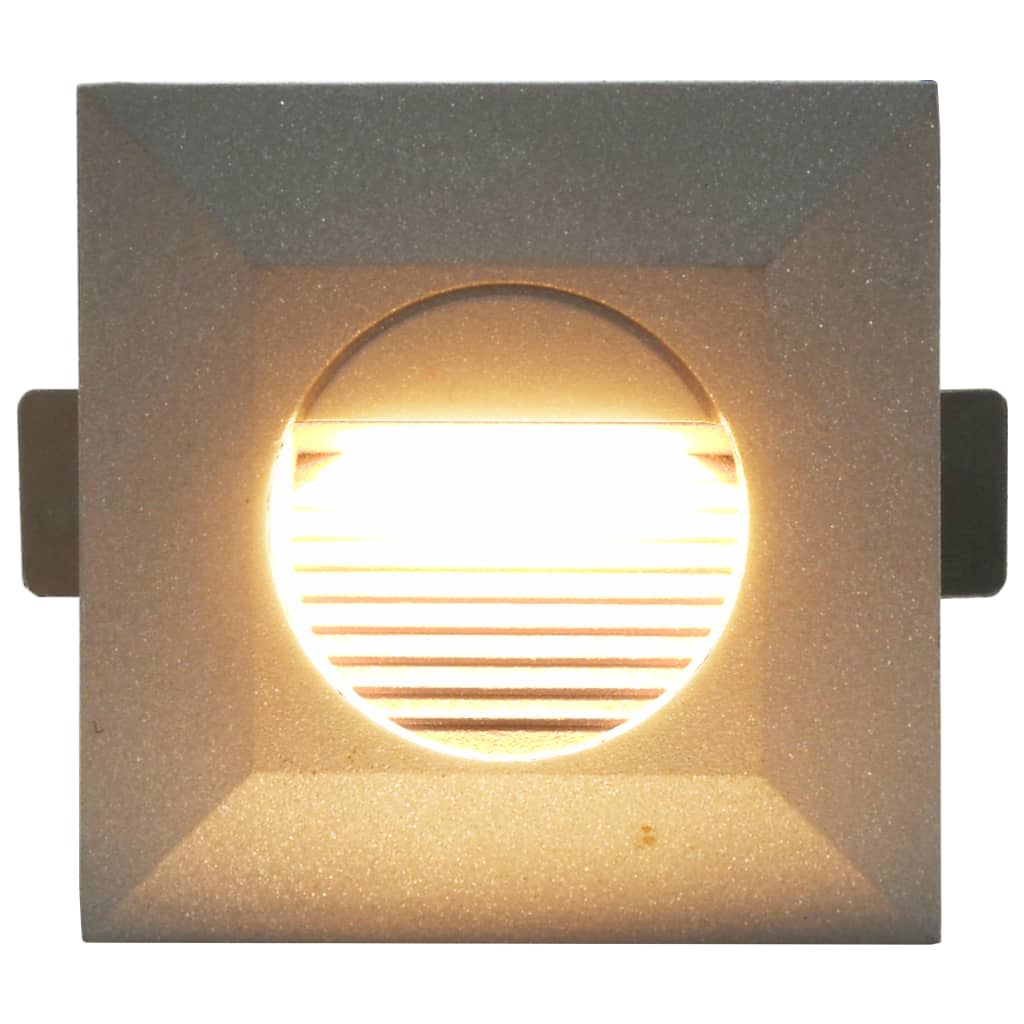 Lampade Da Parete Da Esterno A Led 6 Pz 5 W Argento Quadrate