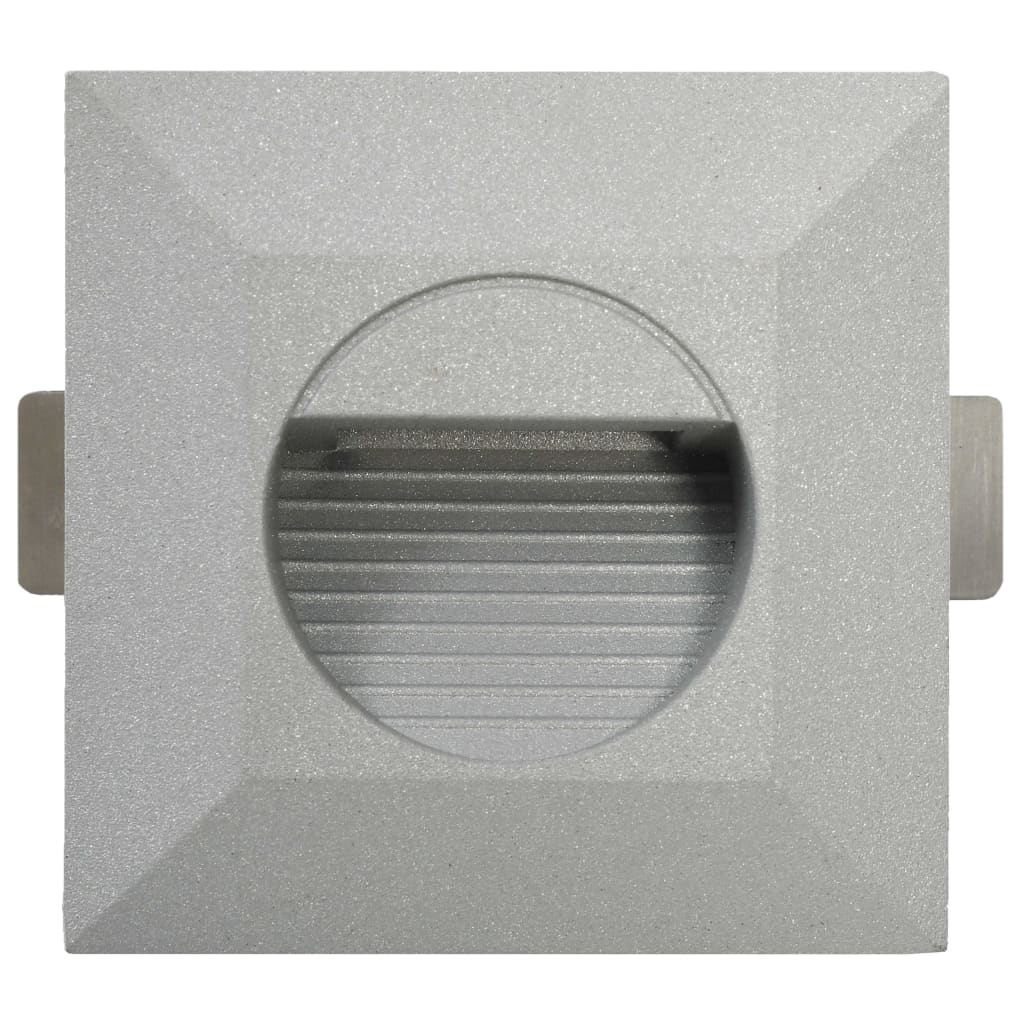 Lampade Da Parete Da Esterno A Led 6 Pz 5 W Argento Quadrate