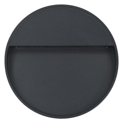 Lampade Da Parete Da Esterno A Led 2 Pz 3 W Nere Rotonde