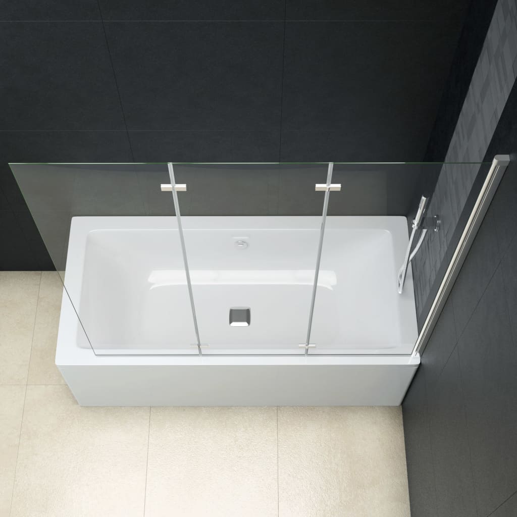 Box Doccia Pieghevole A Libro 3 Pannelli In Esg 130X138 Cm
