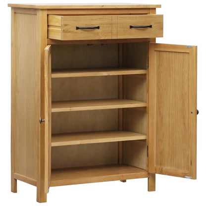 Scarpiera 76X37X105 Cm In Legno Massello Di Rovere