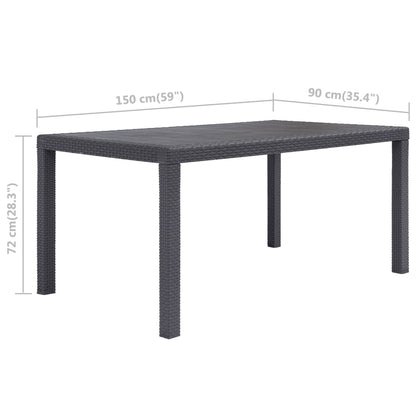 Tavolo Da Giardino Plastica Stile Rattan