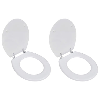 Sedile Wc Mdf Coperchio Chiusura Ammortizzata Semplice Bianco