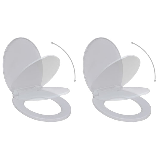 Copriwater A Chiusura Rallentata 2Pz Plastica Bianco