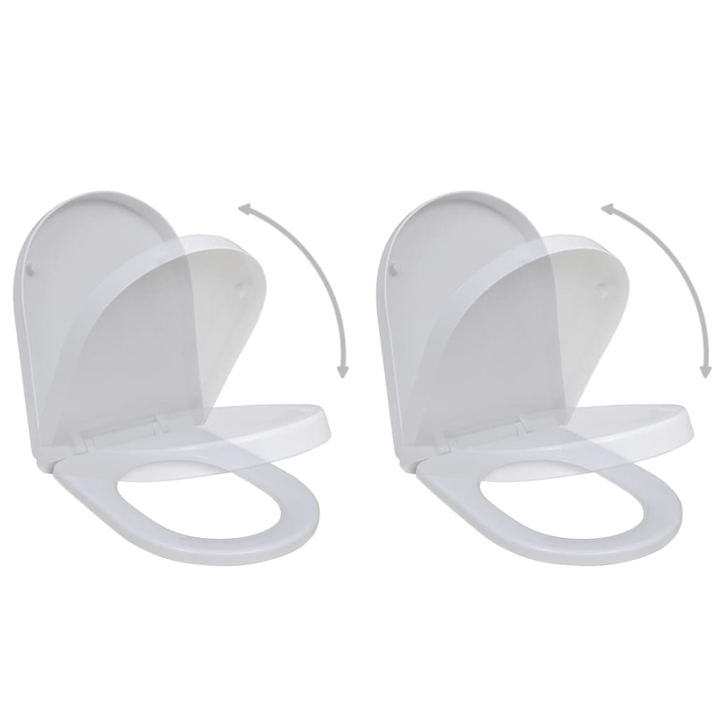Copriwater A Chiusura Rallentata 2 Pz Plastica Bianco