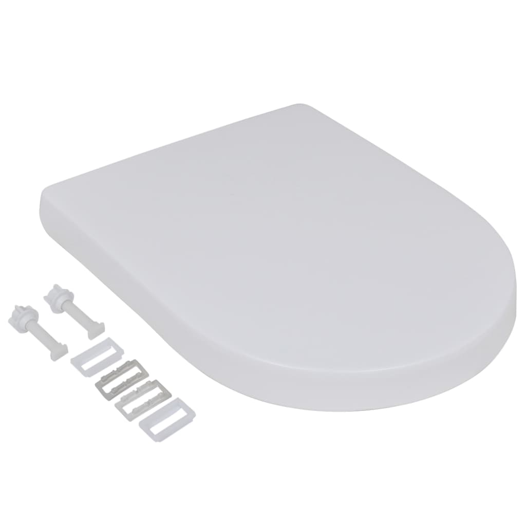 Copriwater A Chiusura Rallentata 2 Pz Plastica Bianco