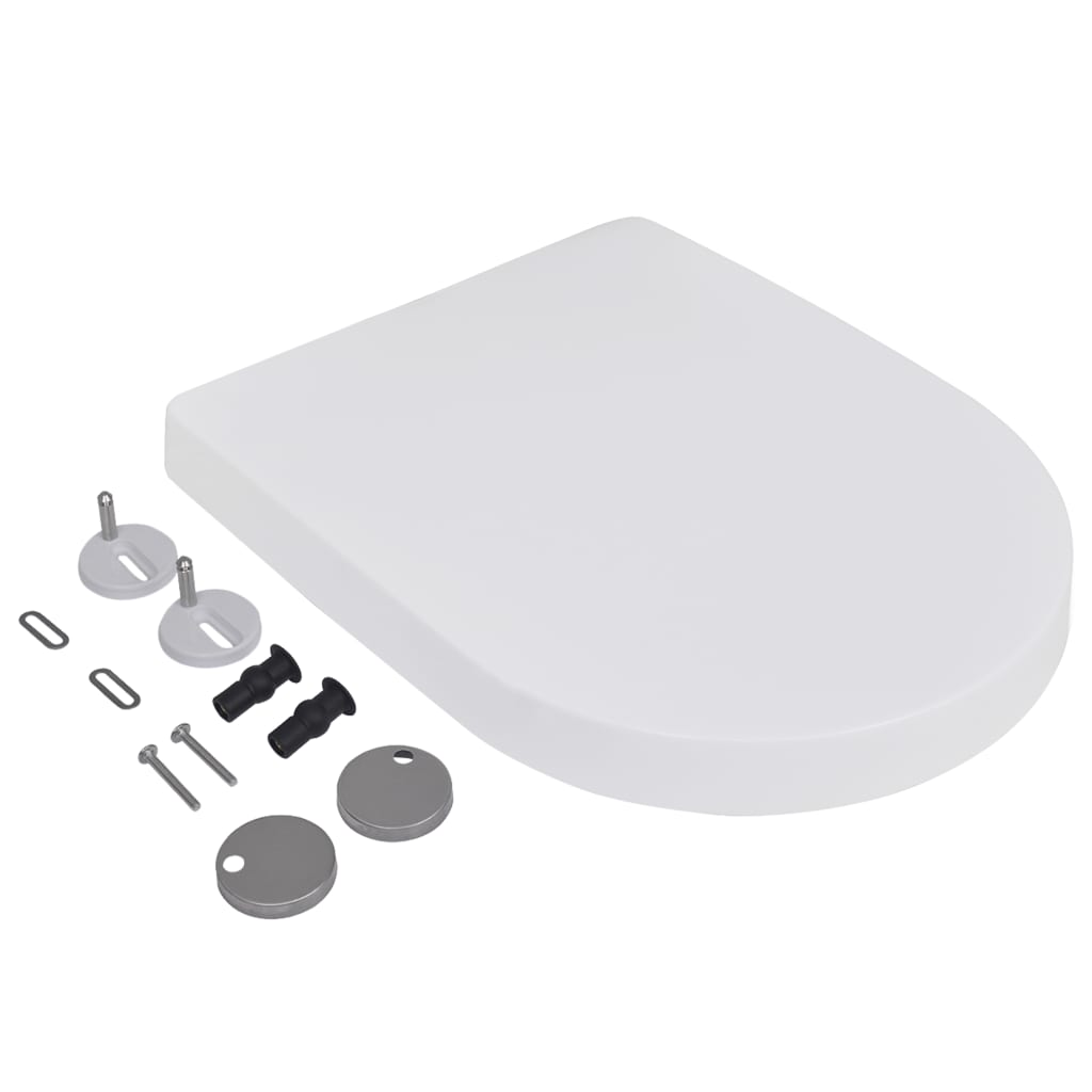 Copriwater A Chiusura Rallentata 2 Pz Plastica Bianco