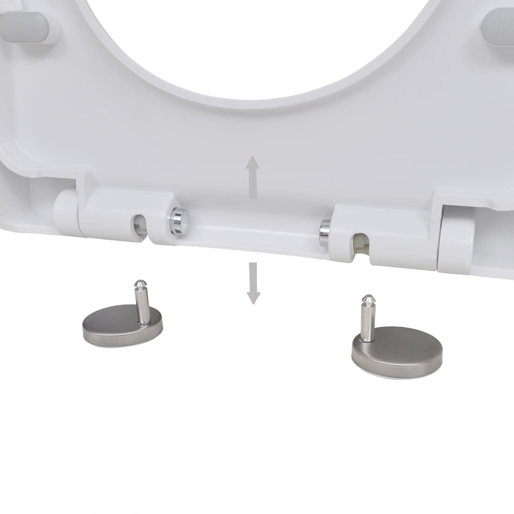 Copriwater A Chiusura Rallentata 2 Pz Plastica Bianco