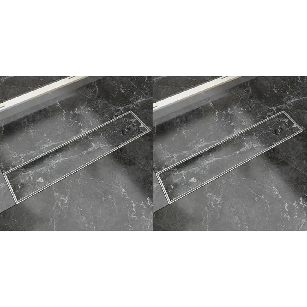 Scarico Doccia Lineare 2 Pz Acciaio Inossidabile