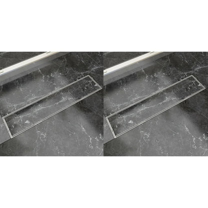 Scarico Doccia Lineare 2 Pz Acciaio Inossidabile
