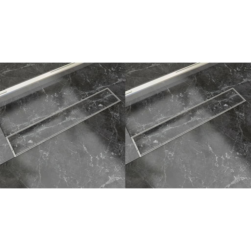 Scarico Doccia Lineare 2 Pz Acciaio Inossidabile