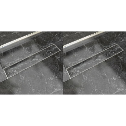 Scarico Doccia Lineare 2 Pz Acciaio Inossidabile
